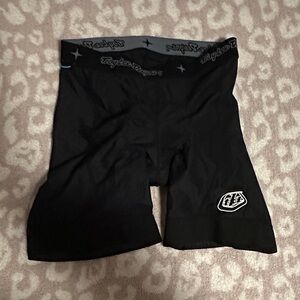 Troy Lee Designs Black Padded Boxer with Logo for Biking